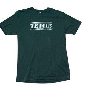 Bushnmills Irish Whiskey Adult Short Sleeve Crew Neck Shirt-Green-XL-GUC